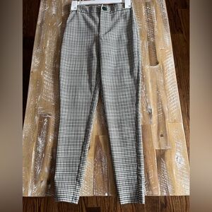 Zara Monochrome Checkered pants Size S